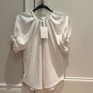 A.L.C. Ivory Puff Sleeve Blouse